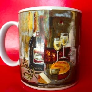Large Sakura Mug - Brie & Wine Design